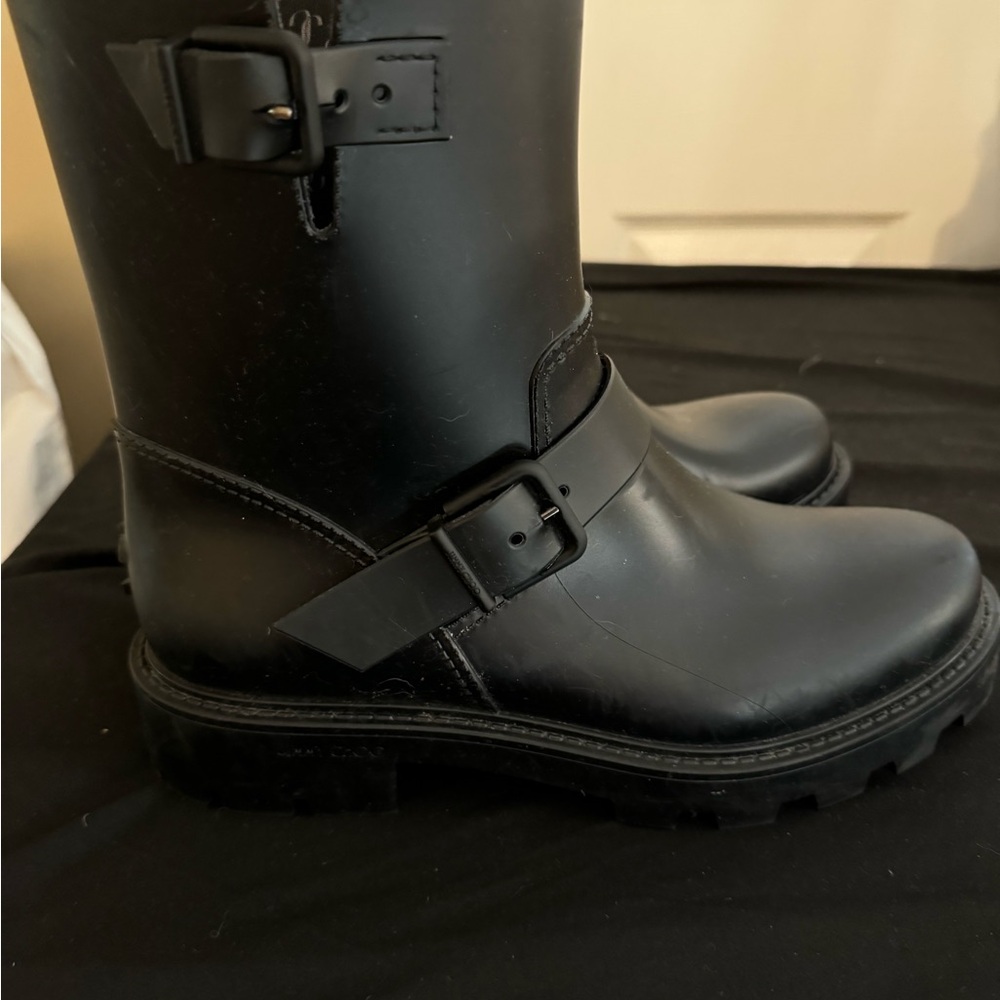 Jimmy Choo rubber mid calf rain boot